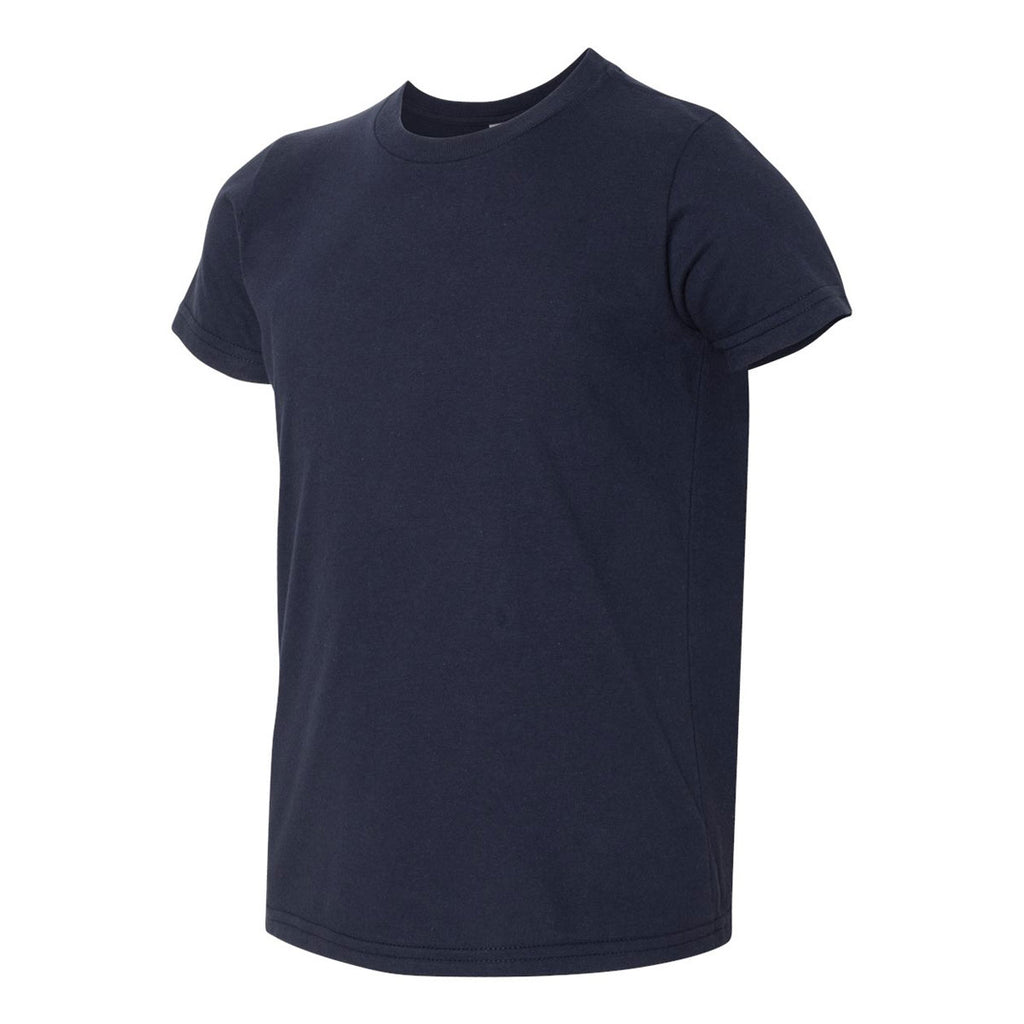 American Apparel Youth Navy Fine Jersey Short Sleeve T-Shirt