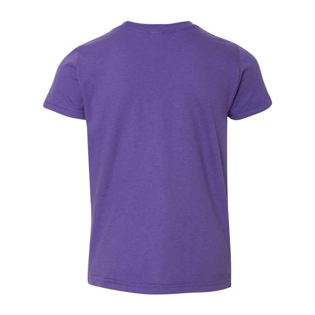 American Apparel Youth Purple Fine Jersey Short Sleeve T-Shirt