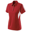 Holloway Women's Scarlet/White Snag Resistant Shark Bite Polo