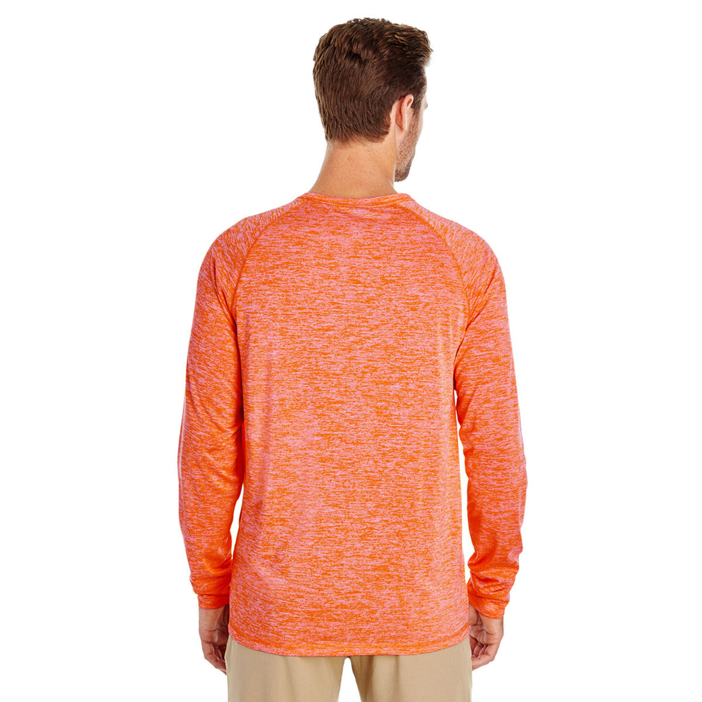 Holloway Men's Orange Heather Electrify 2.0 Long-Sleeve