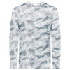 Holloway Men's Silver Shockwave Print Stock Cotton-Touch Poly Hoodie