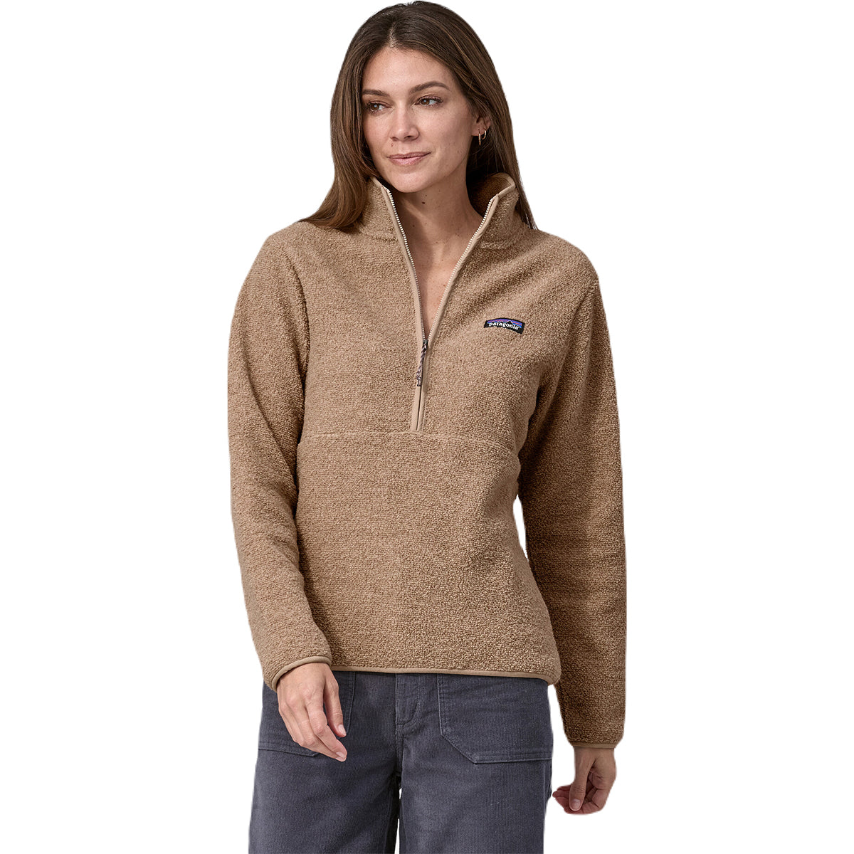 Patagonia Women's Pampas Tan Reclaimed Fleece Pullover