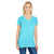 Threadfast Women's Lagoon Blue Pigment Dye Short-Sleeve V-Neck T-Shirt