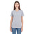 American Apparel Women's Heather Grey Fine Jersey Short Sleeve V-Neck