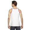 American Apparel Unisex White/Red Fine Jersey Tank