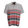 Vantage Men's Sport Red Pro Fade Stripe Polo