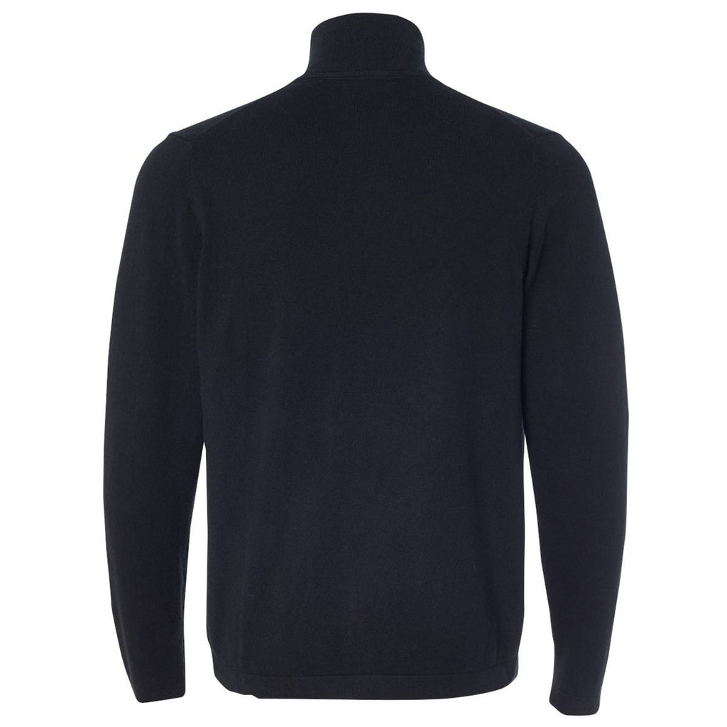 Weatherproof Men's Black Vintage Cotton Cashmere Quarter-Zip Sweater