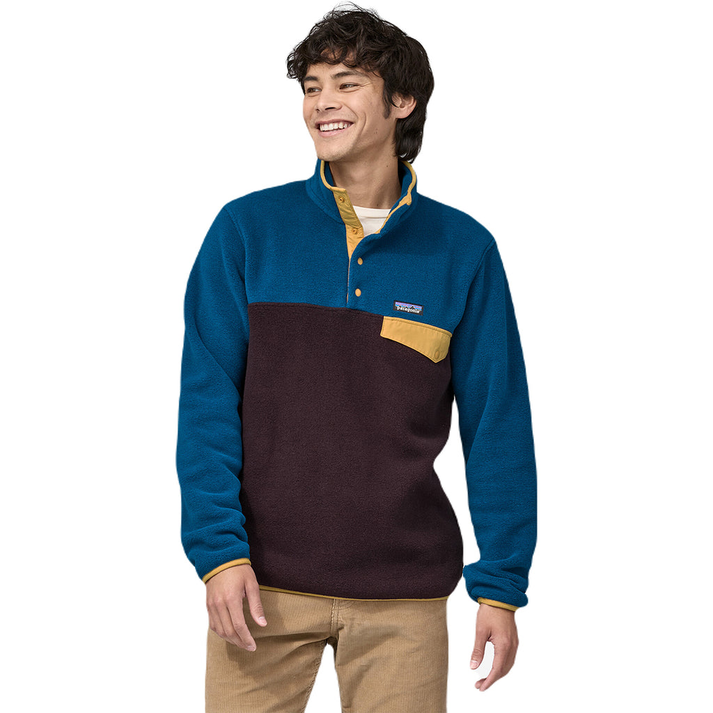 Patagonia Men's Obsidian Plum Lightweight Synchilla SnapT Fleece Pullo