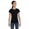 LAT Girl's Black Fine Jersey T-Shirt