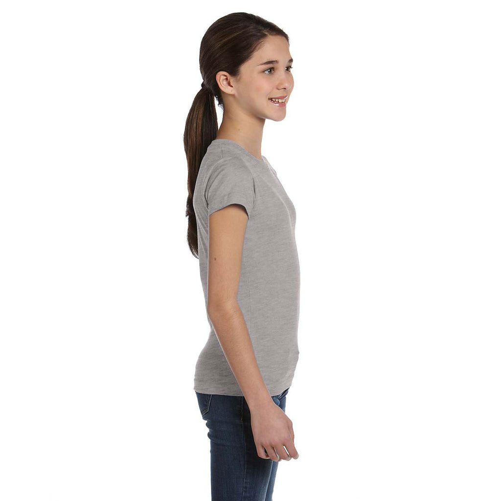 LAT Girl's Heather Fine Jersey T-Shirt