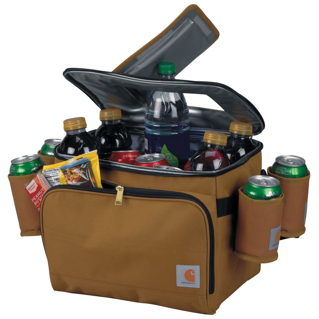 Carhartt Brown Deluxe Cooler with Beverage Sleeves