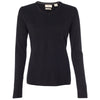 Weatherproof Women's Black Cotton Cashmere V-Neck Sweater