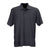 Vantage Men's Dark Grey Textured Stripe Polo