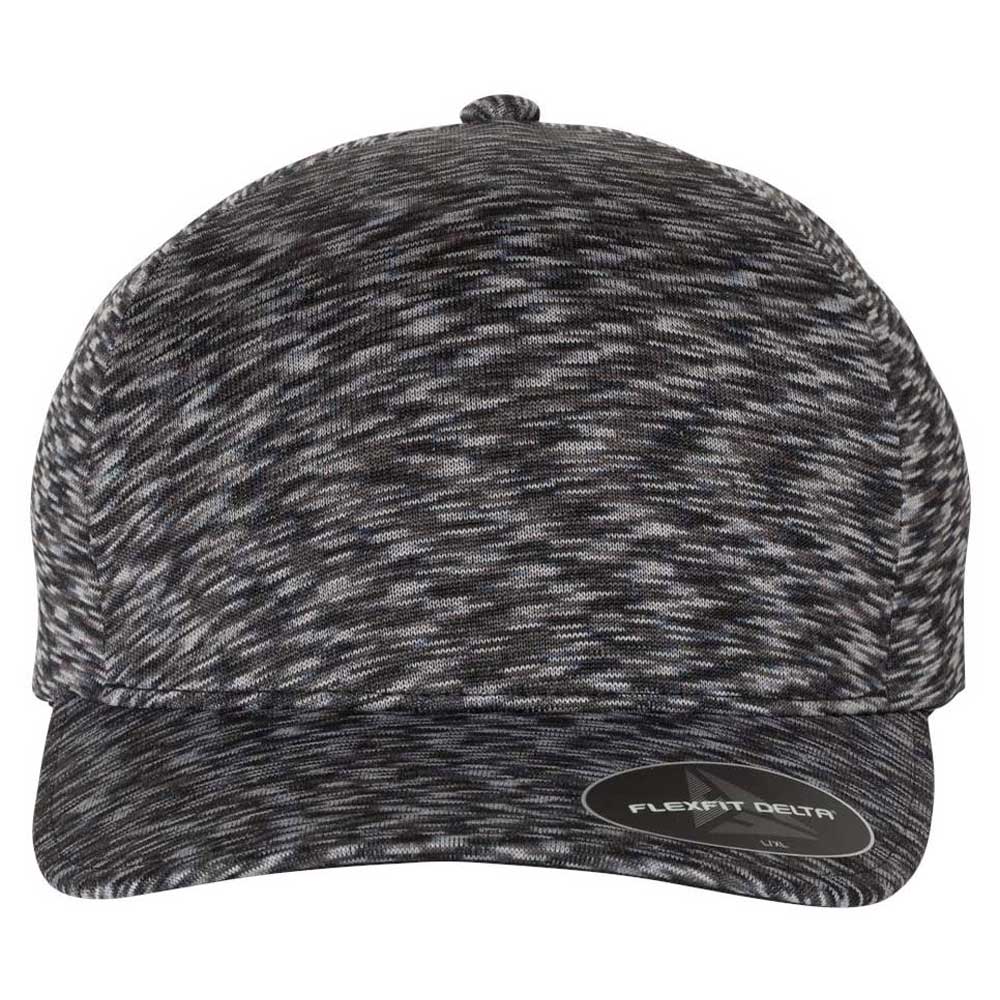 Flexfit Men's Melange Black Delta Seamless Unipanel Cap