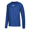 adidas Men's Collegiate Royal Heathered Performance Long-Sleeve Climalite Tee