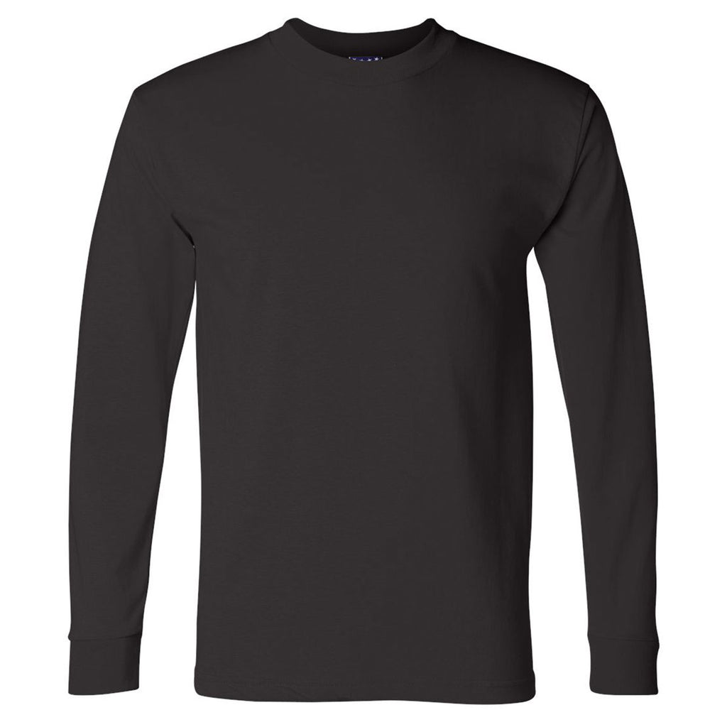 Bayside Men's Black Union-Made Long Sleeve T-Shirt