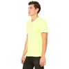 Bella + Canvas Unisex Neon Yellow Jersey Short-Sleeve V-Neck T-Shirt