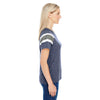 Augusta Sportswear Women's Navy/Slate/White Fanatic Short-Sleeve T-Shirt