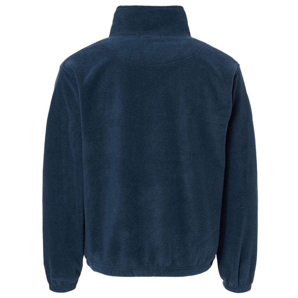 Burnside Men's Navy Polar Fleece Quarter-Zip Pullover