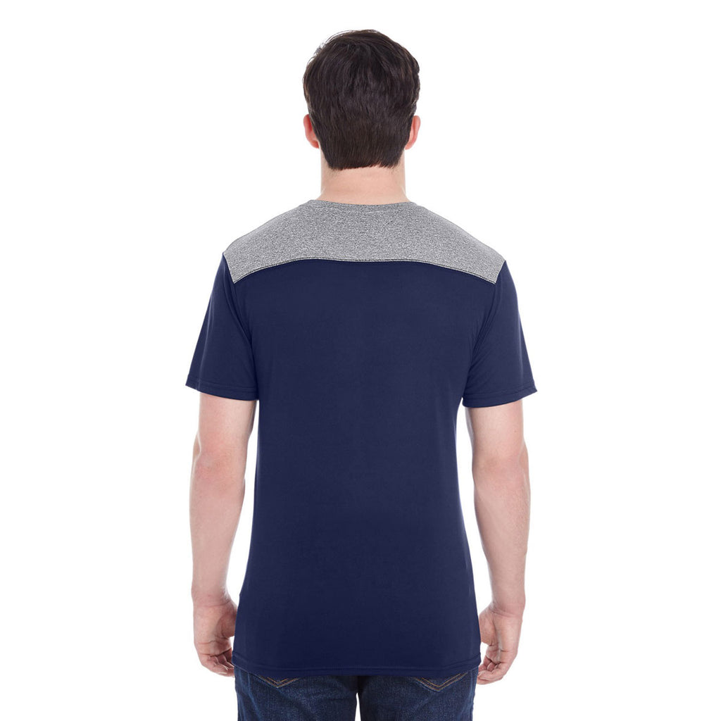 Augusta Sportswear Men's Navy/Graphite Heather Challenge T-Shirt