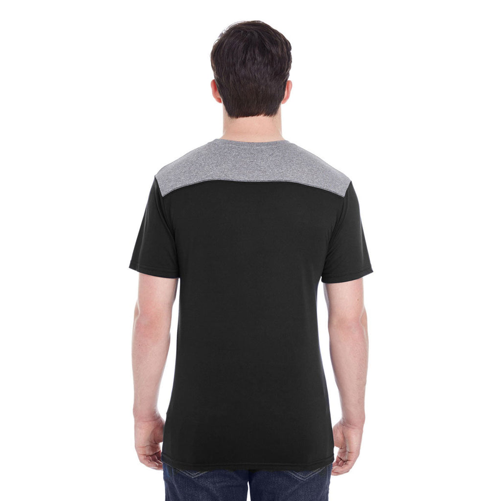 Augusta Sportswear Men's Black/Graphite Heather Challenge T-Shirt