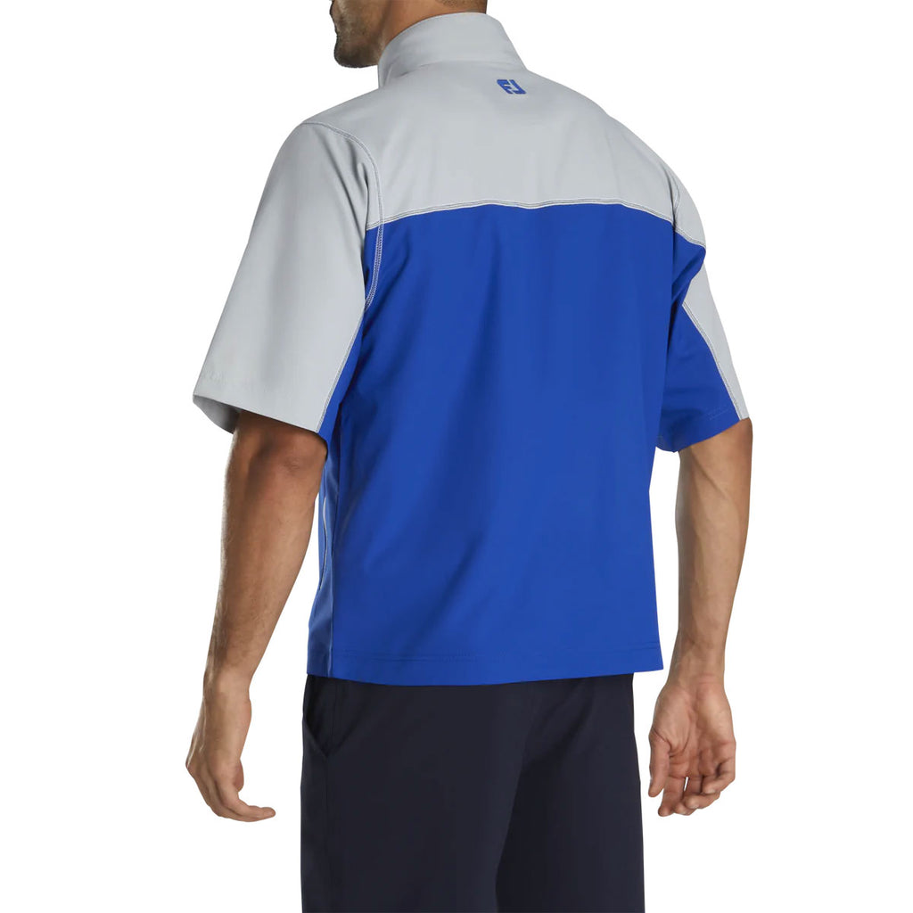 Footjoy Mens Windbreaker sport windshirt royal on sale Blue and Silver Wind shirt sz Med