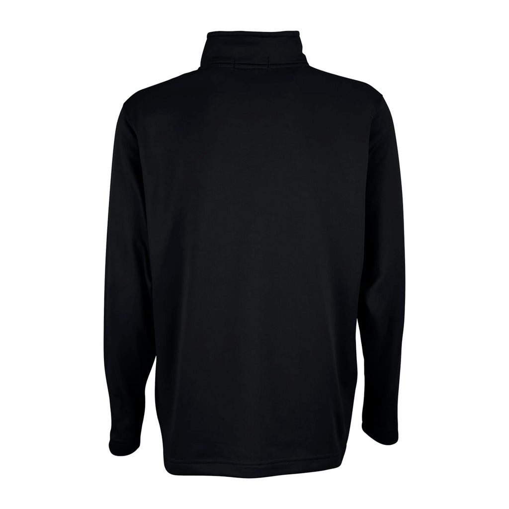 Vantage Men's Black 1/4-Zip Brushed Back Micro-Fleece Pullover