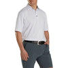 FootJoy Men's White/Navy ProDry Solid Lisle Self Collar Polo