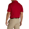 FootJoy Men's Red/White ProDry Solid Lisle Self Collar Polo