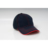 Pacific Headwear Navy/Red Velcro Adjustable Soft Trucker Mesh Contrast Cap