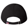 Bayside Black/Red USA-Made Unstructured Twill Cap with Sandwich Visor