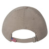 Bayside Tan/Green USA-Made Unstructured Twill Cap with Sandwich Visor