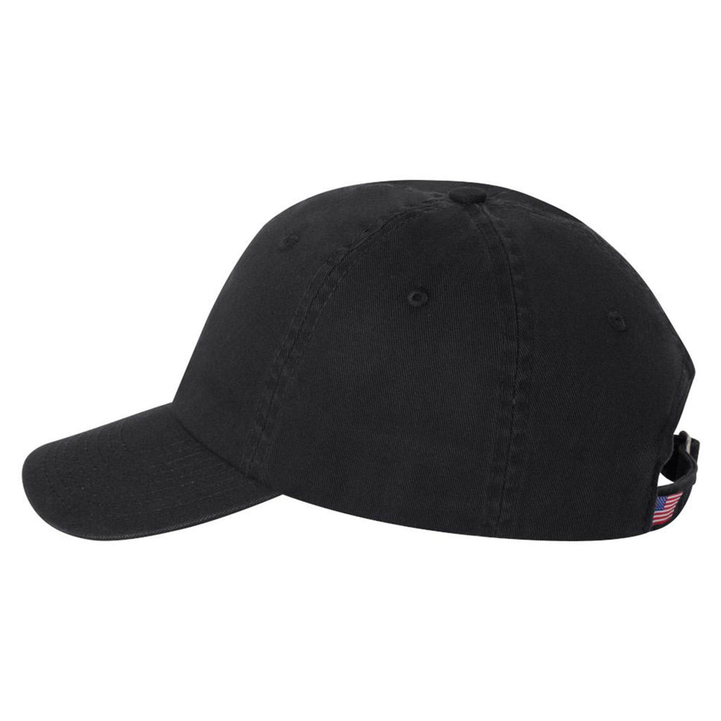 Bayside Men's Black USA-Made Unstructured Cap