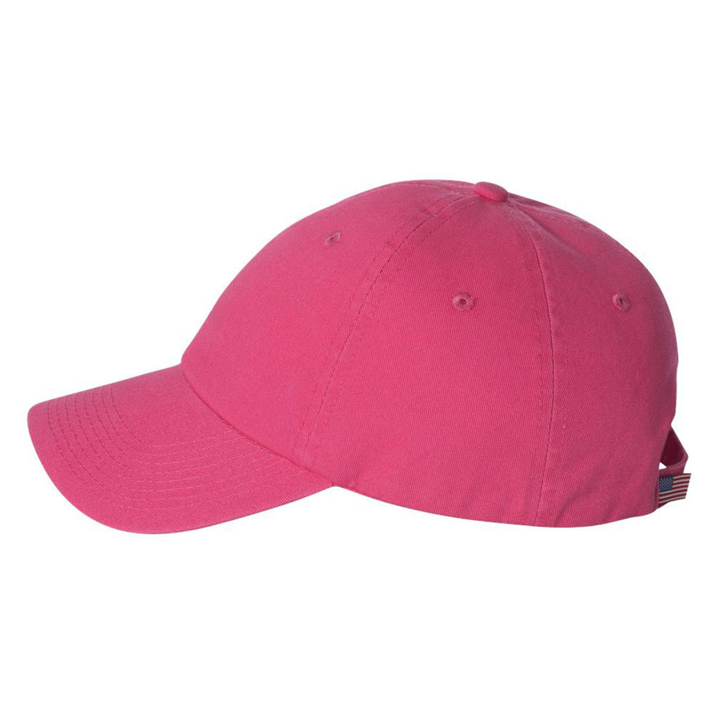 Bayside Men's Bright Pink USA-Made Unstructured Cap