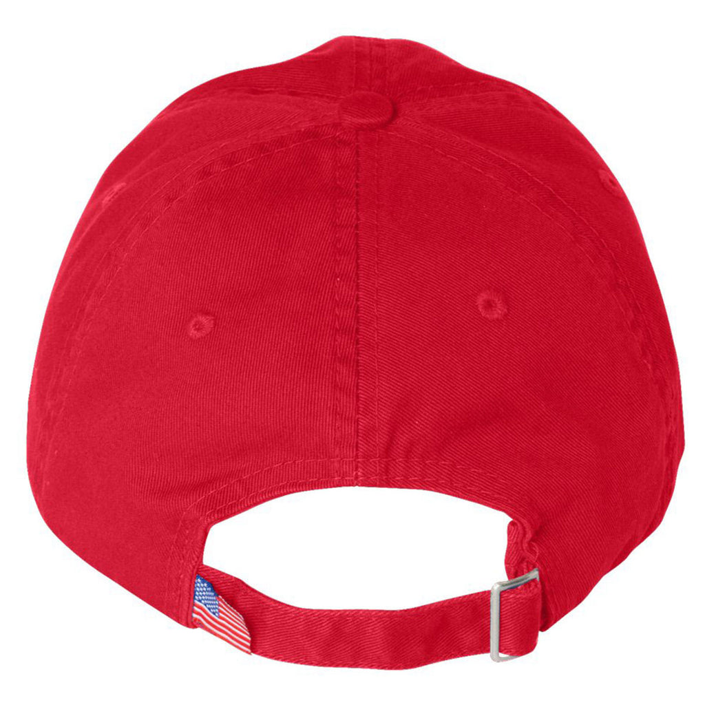 Bayside Men's Red USA-Made Unstructured Cap