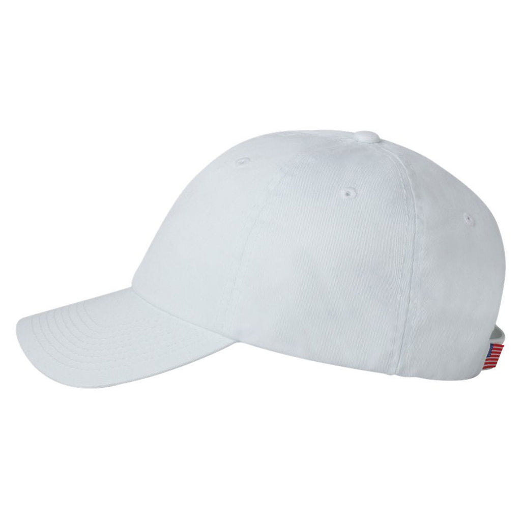Bayside Men's White USA-Made Unstructured Cap