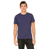 Bella + Canvas Unisex Navy Poly-Cotton Short Sleeve T-Shirt