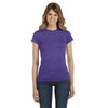 Anvil Women's Heather Purple Ringspun Fitted T-Shirt