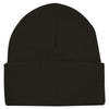 Bayside Black USA-Made 12 Inch Knit Beanie