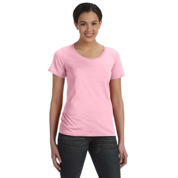 Anvil Women's Charity Pink Ringspun Sheer Featherweight T-Shirt