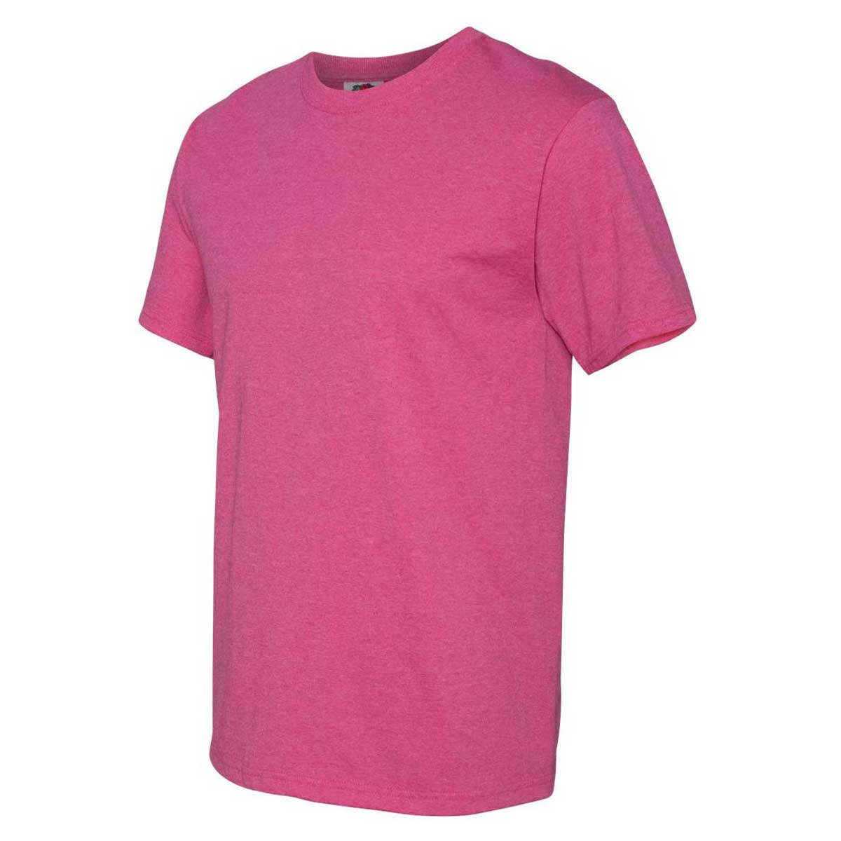 Fruit of Retro Loom Pink Short Men\'s the Sleeve HD Cotton T-Shirt Heather
