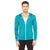 Bella + Canvas Unisex Teal Triblend Full-Zip Lightweight Hoodie