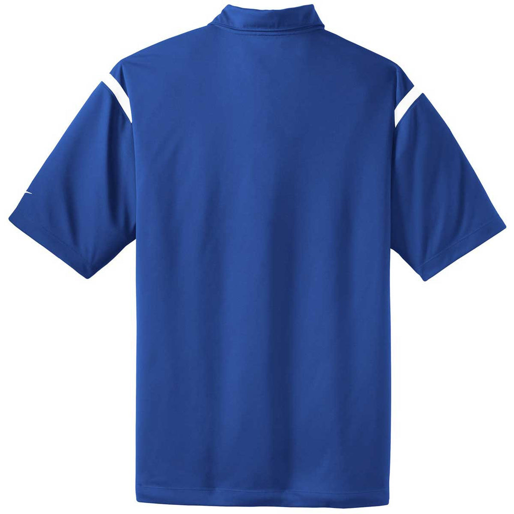 Nike Golf Men's Royal Blue/White Dri-FIT S/S Shoulder Stripe Polo