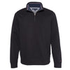 Tommy Hilfiger Men's Deep Knit Black Bill Quarter-Zip Pullover Sweatshirt