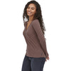 Patagonia Women's Bumble Bee Stripe-Dusky Brown Mainstay Henley