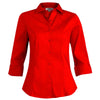 Edwards Women's Red Tailored Full-Placket Stretch Shirt