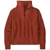 Patagonia Women's Burl Red Recycled Wool-Blend 1/4-Zip Sweater