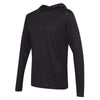 Alternative Apparel Men's Black Vintage Jersey Keeper Hooded Pullover