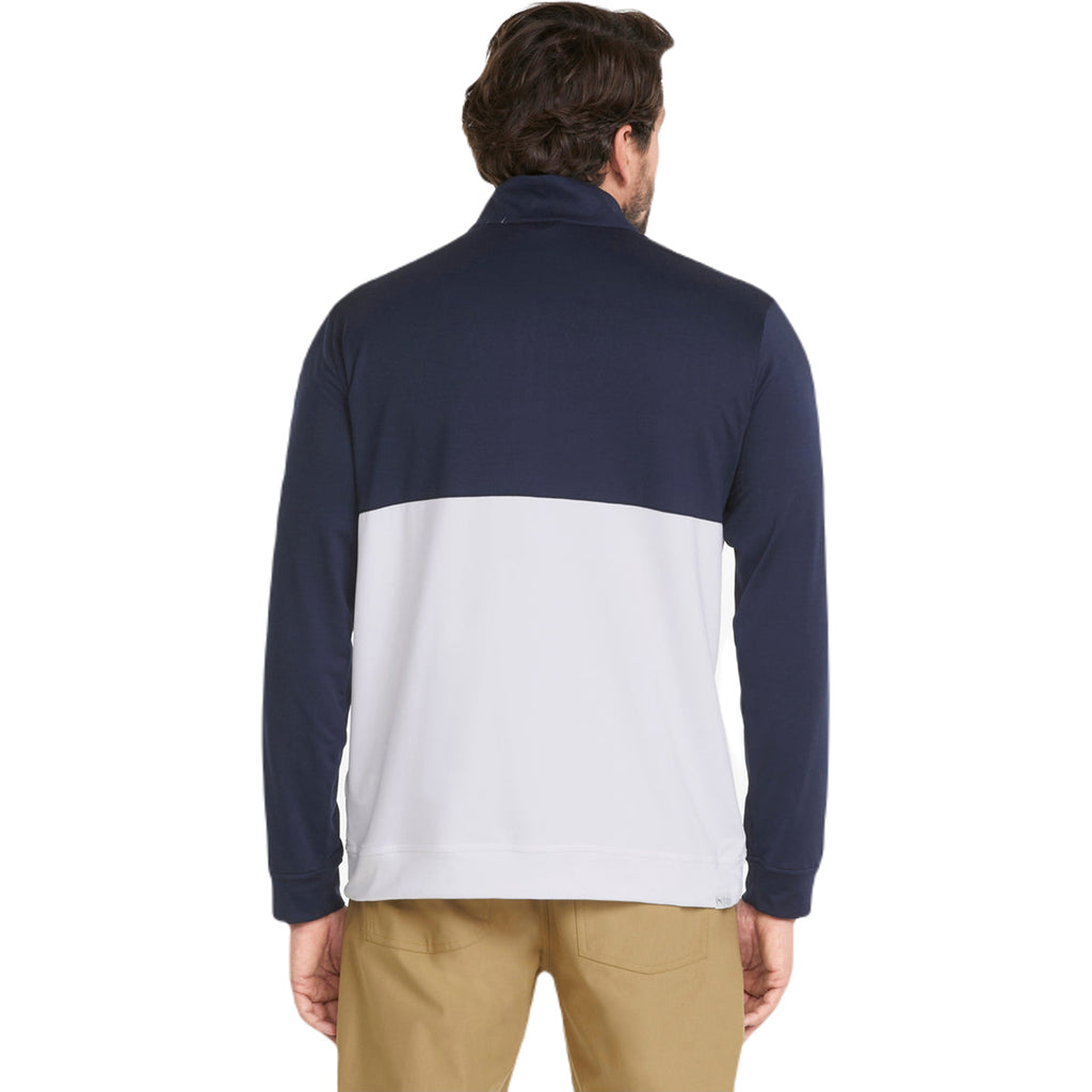 Puma Golf Men's Navy Blazer/Bright White Gamer Quarter Zip