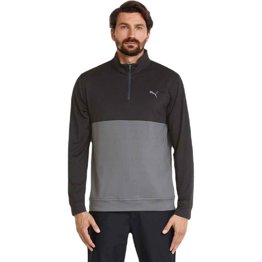 Puma Golf Men's Puma Black/Quite Shade Gamer Quarter Zip